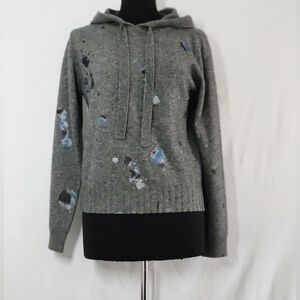 Brodie Cashmere Gray Hoodie With Vibrant Foil Accents